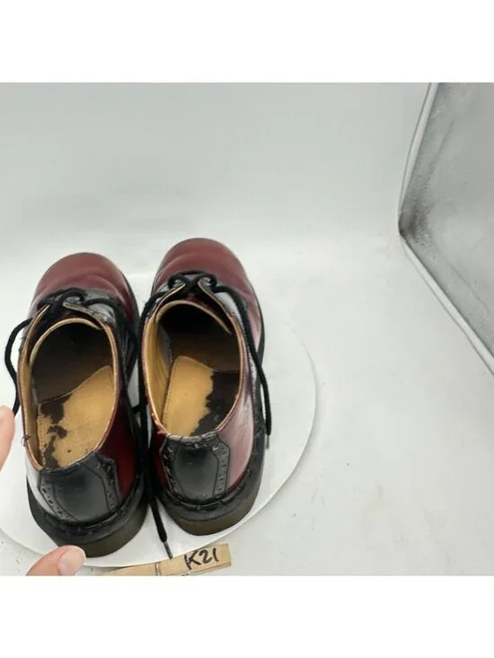 Dr. Martens Men Size UK 10 US 11 Red Maroon Black Leather Brogue Oxford Shoes - Picture 8 of 10